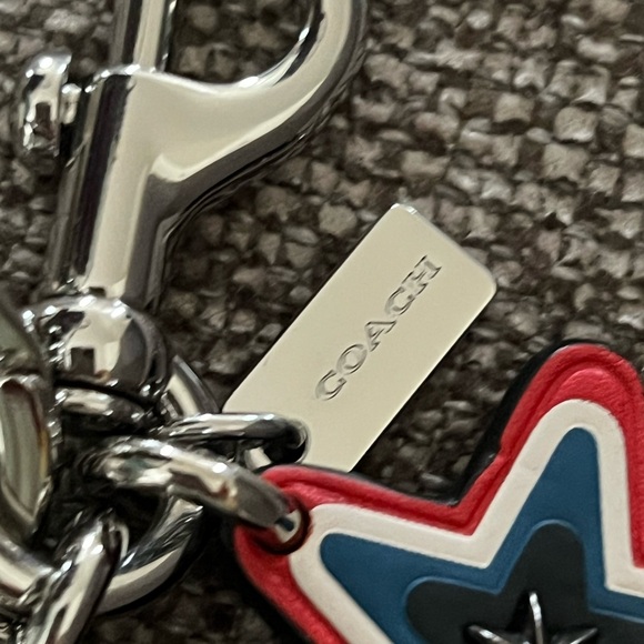 Coach Star Keychain/bag charm with Red, Blue, and White - Picture 2 of 3